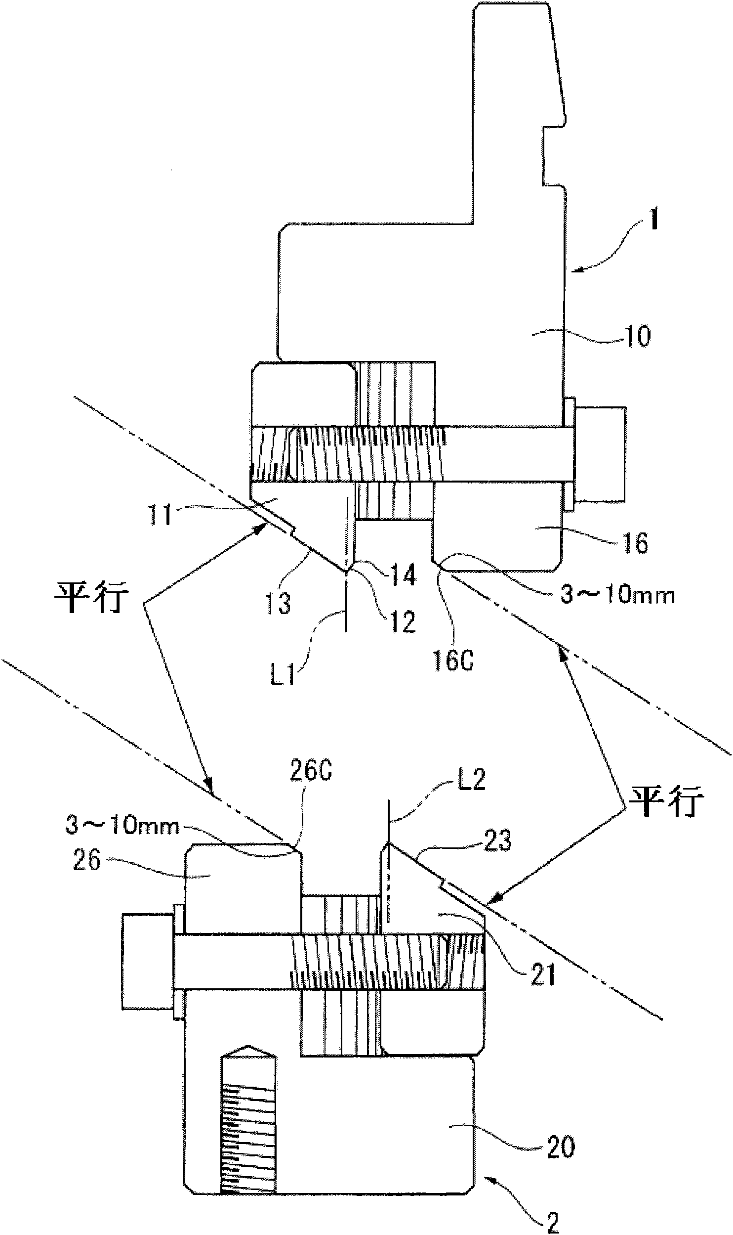 Tool for bending process of bending press