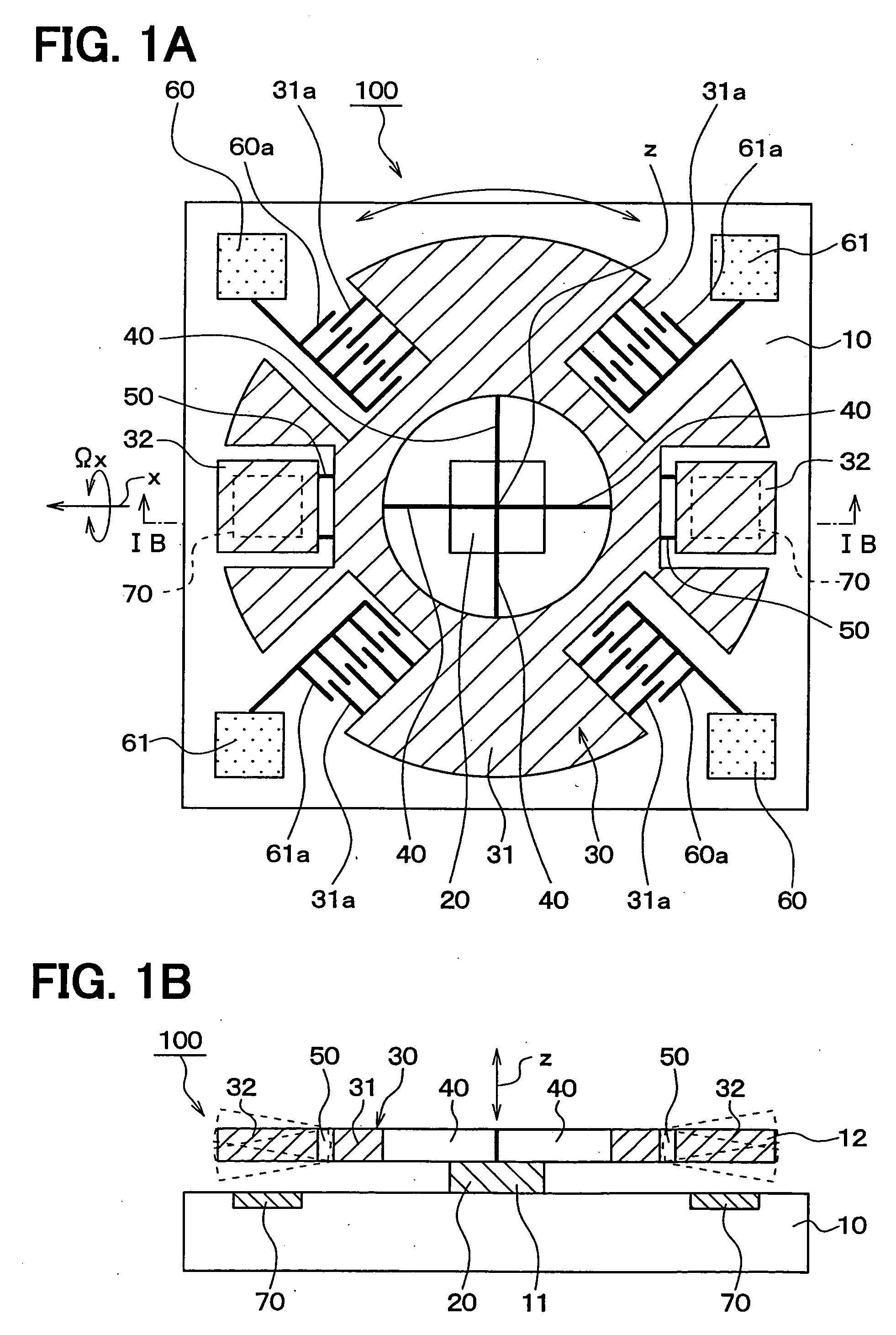 Angular velocity detector having inertial mass oscillating in rotational direction