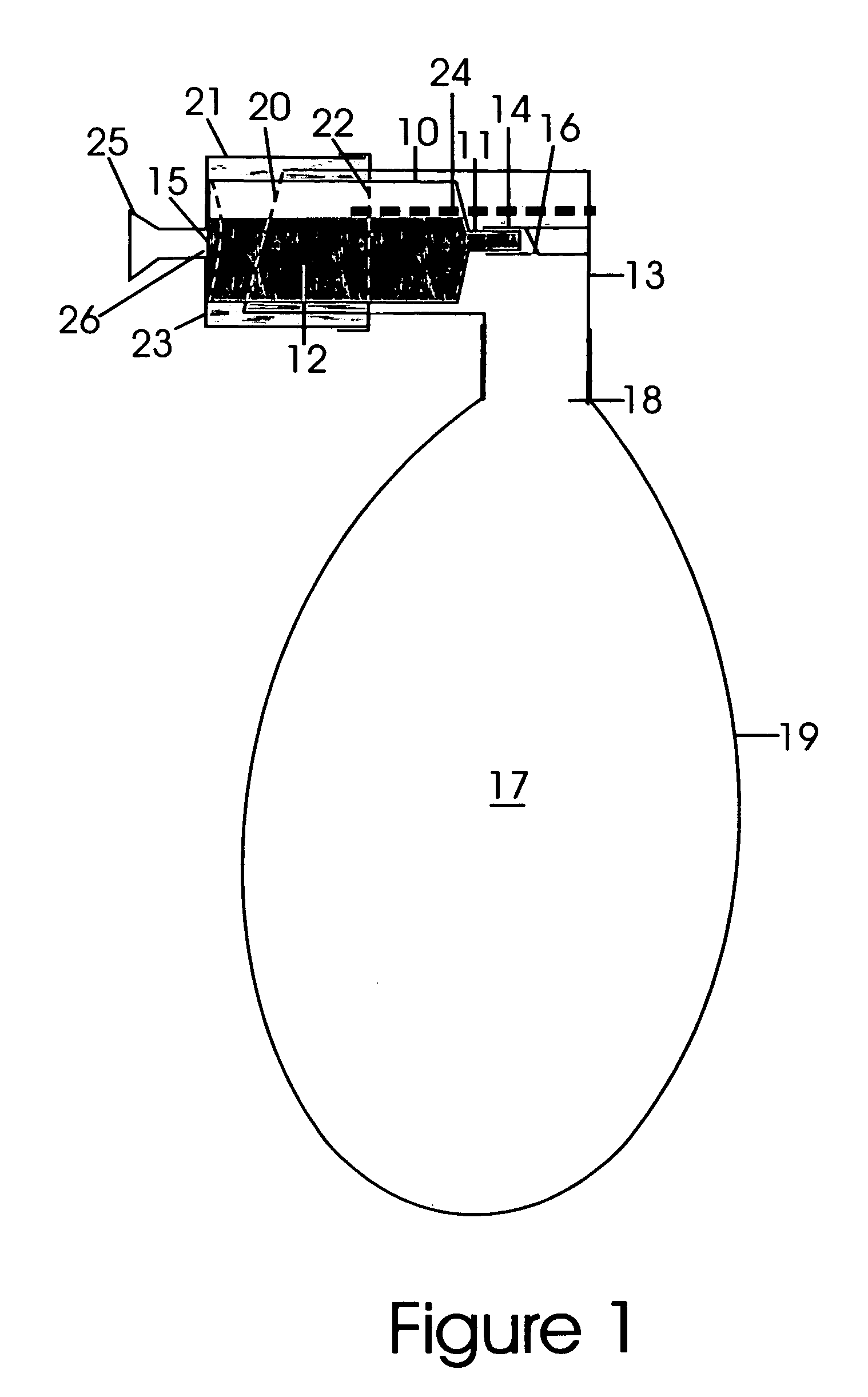 Medical aerosol non-diluting holding chamber