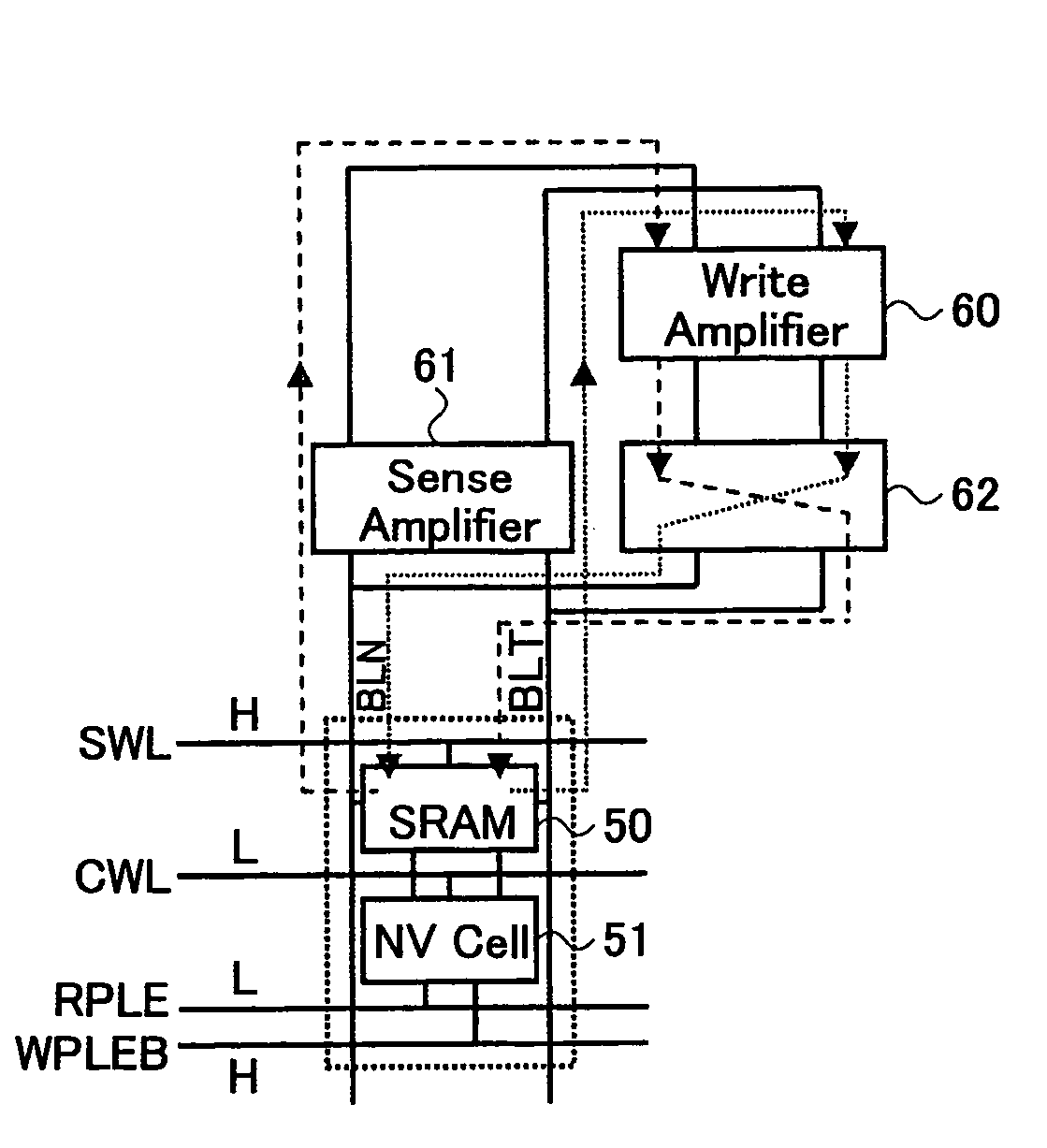 Nonvolatile memory utilizing hot-carrier effect with data reversal function