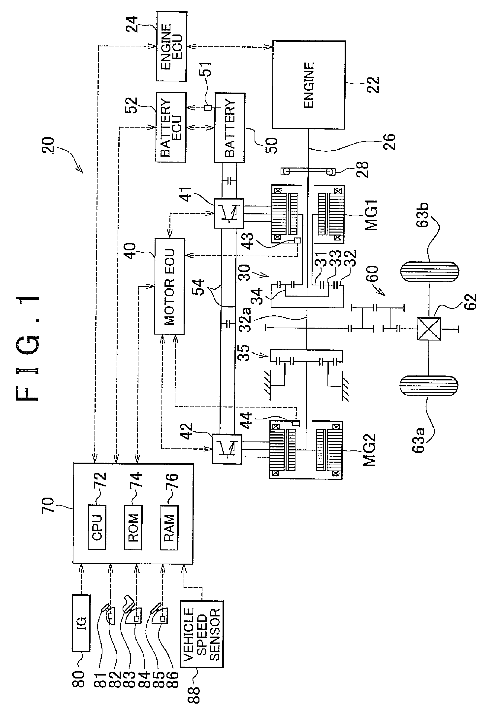 Power output apparatus, control method thereof, and vehicle