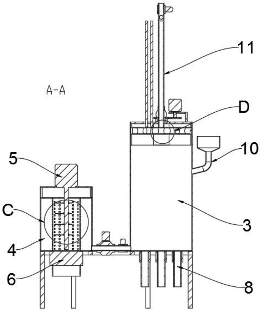 Production device for extracting maca polysaccharide by three-phase extraction method