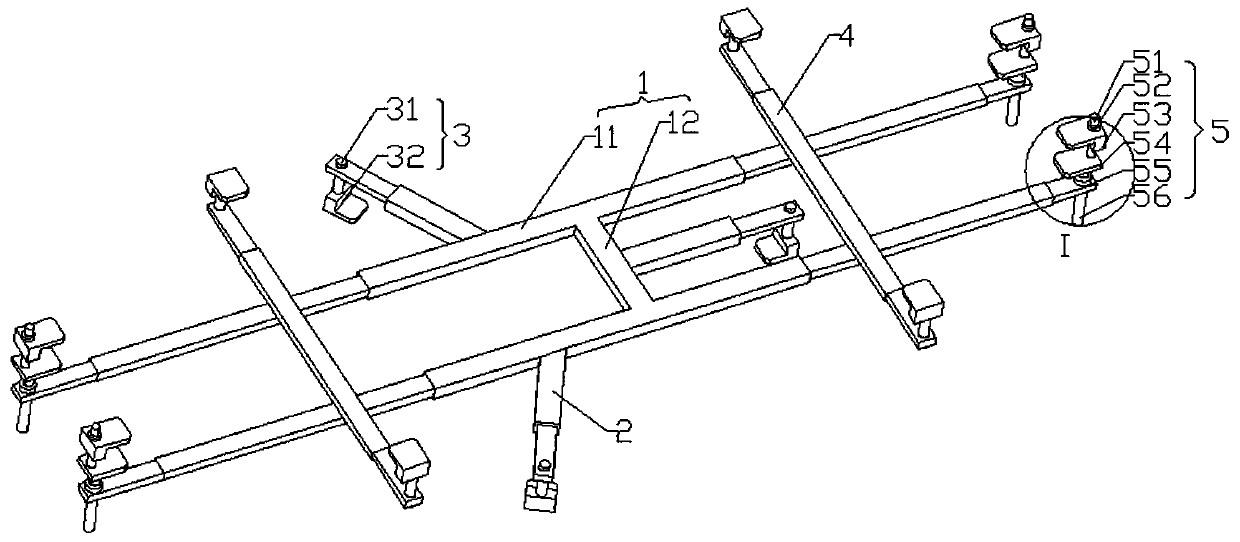 Frame vibration test clamp