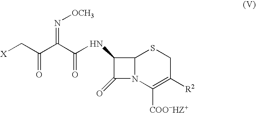 Process for preparing cephalosporins with salified intermediate