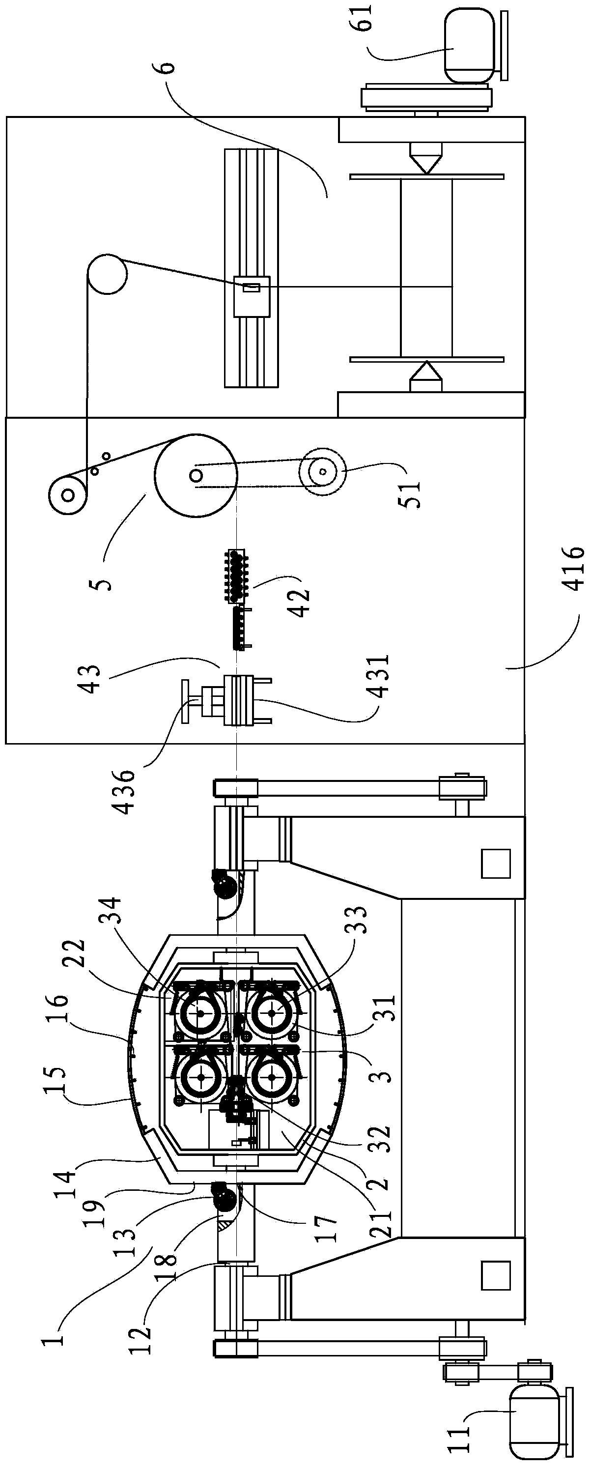 Cable-type welding wire double-twisting stranding machine