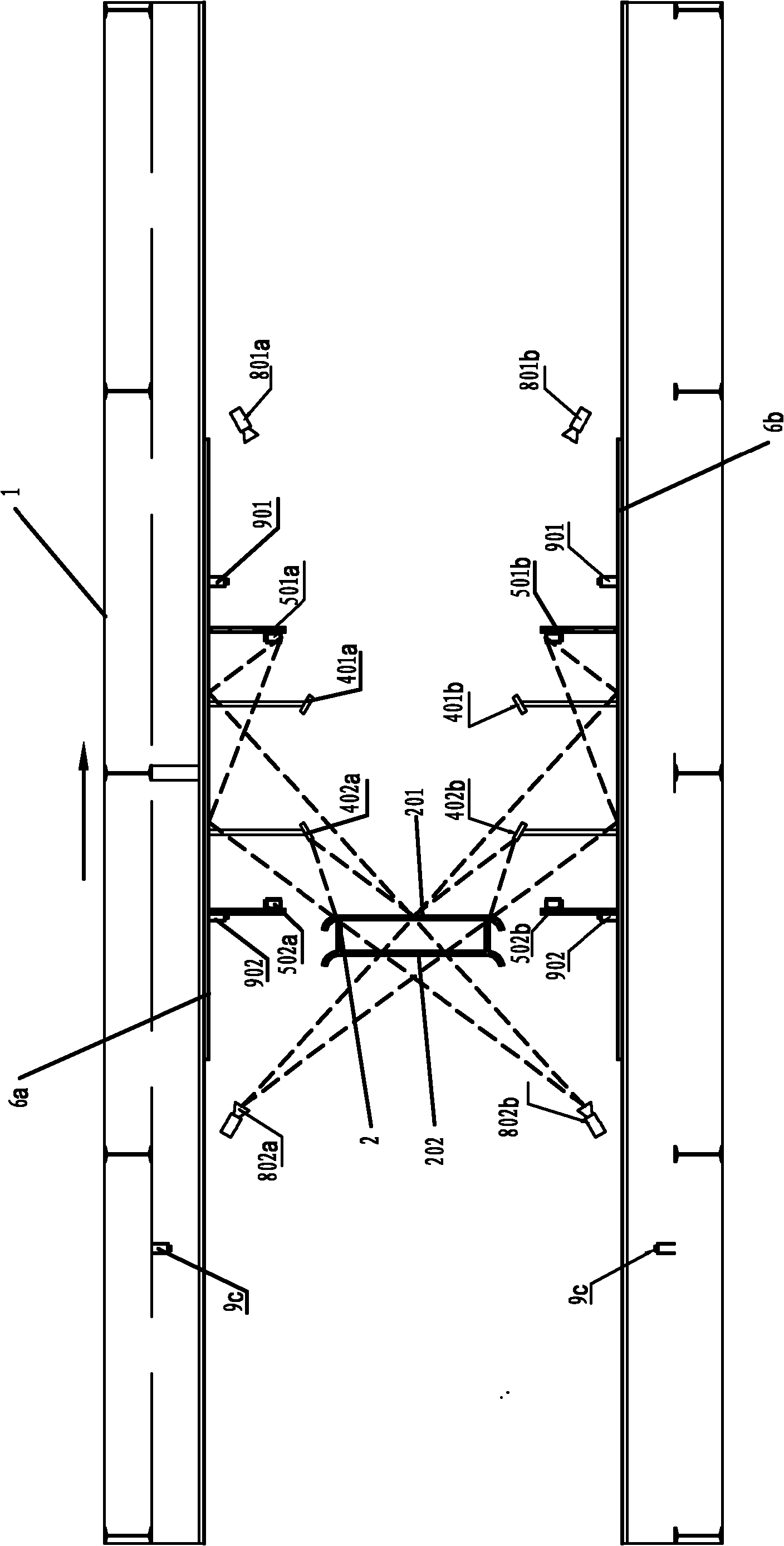 Device for automatically detecting abrasion of pantograph pan of locomotive online