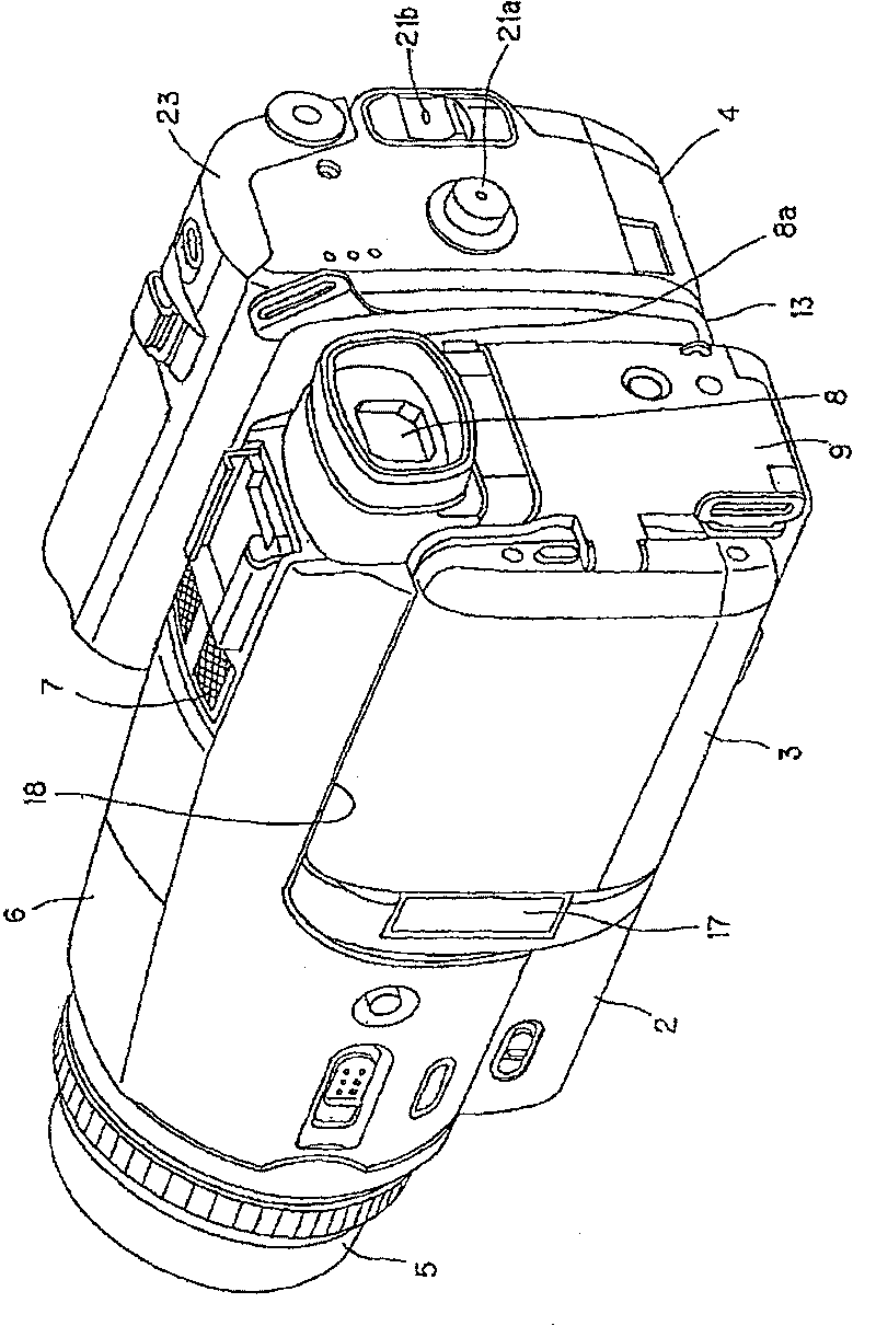 Turning hinge mechanism and image pick up device