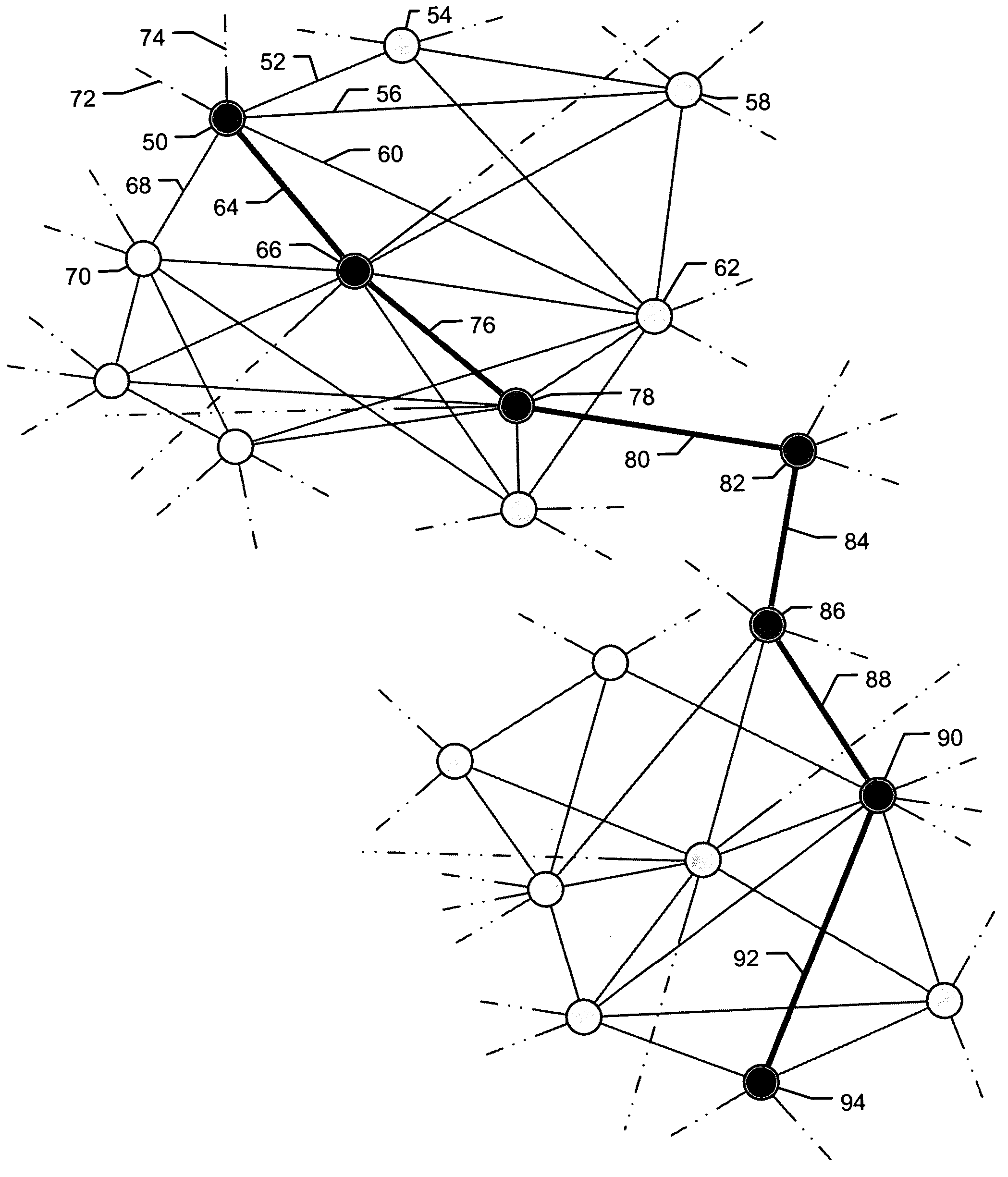 System and method of utilizing virtual ants in small world infrastructure communication networks