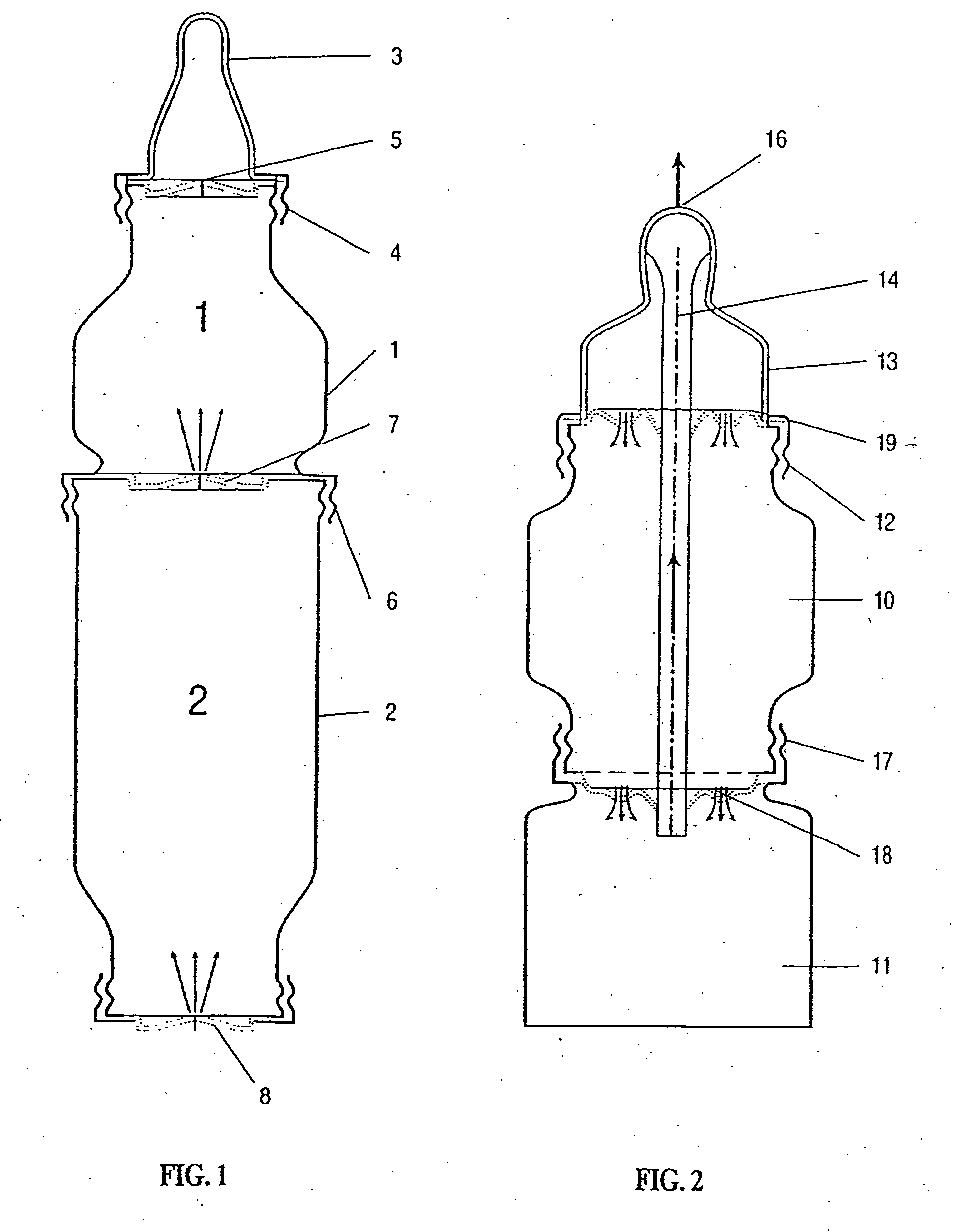 Method and bottle for infant feeding