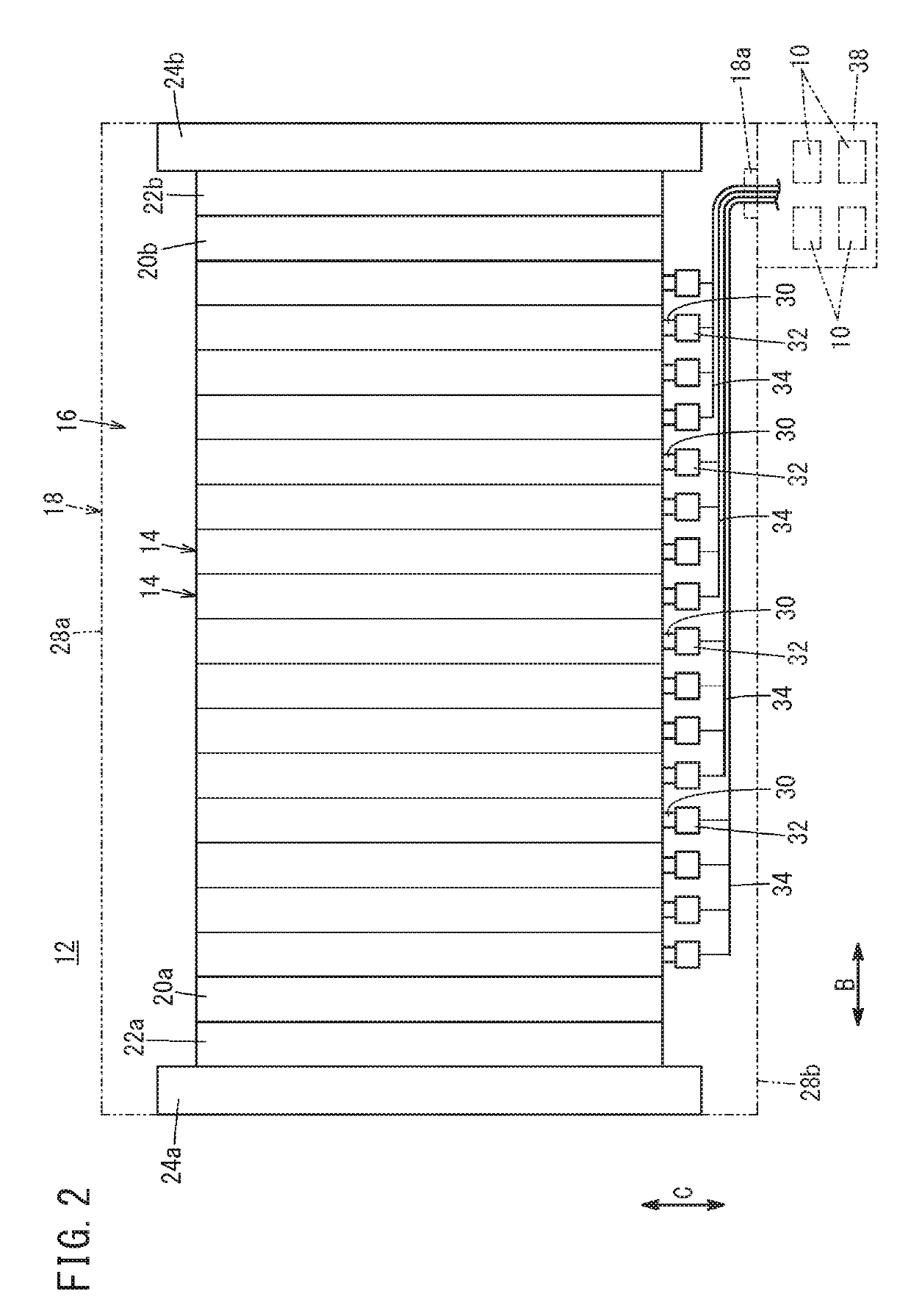 Cable fixing structure