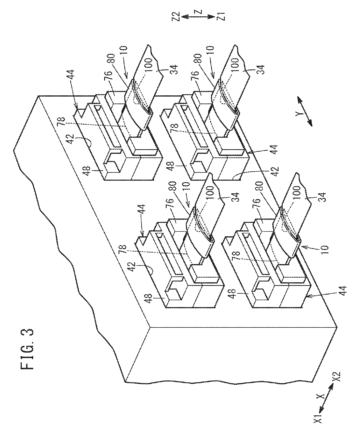 Cable fixing structure