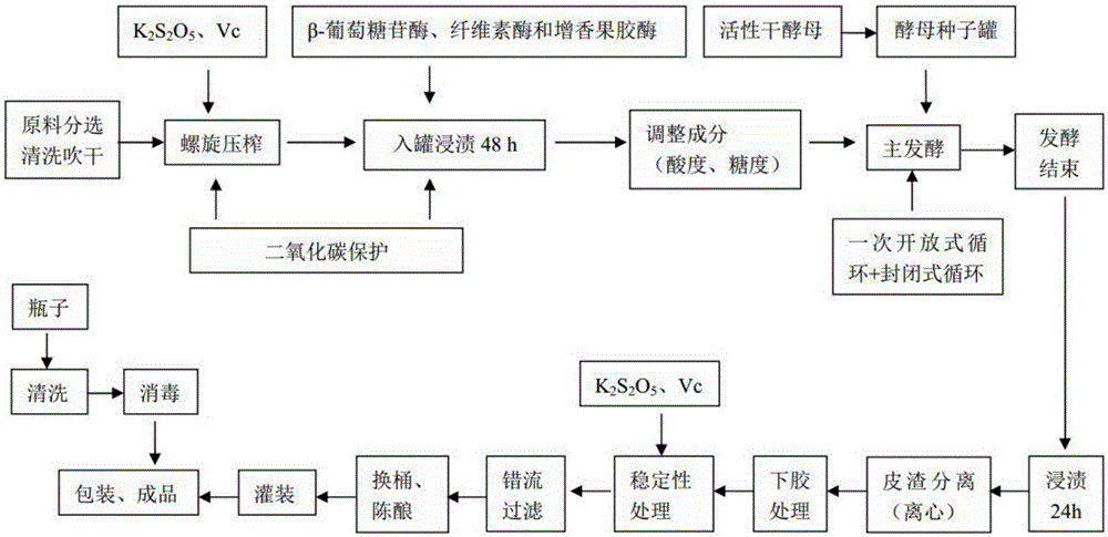 Method for brewing dry fermented wine by fermenting mixed juice of Nanguo pear