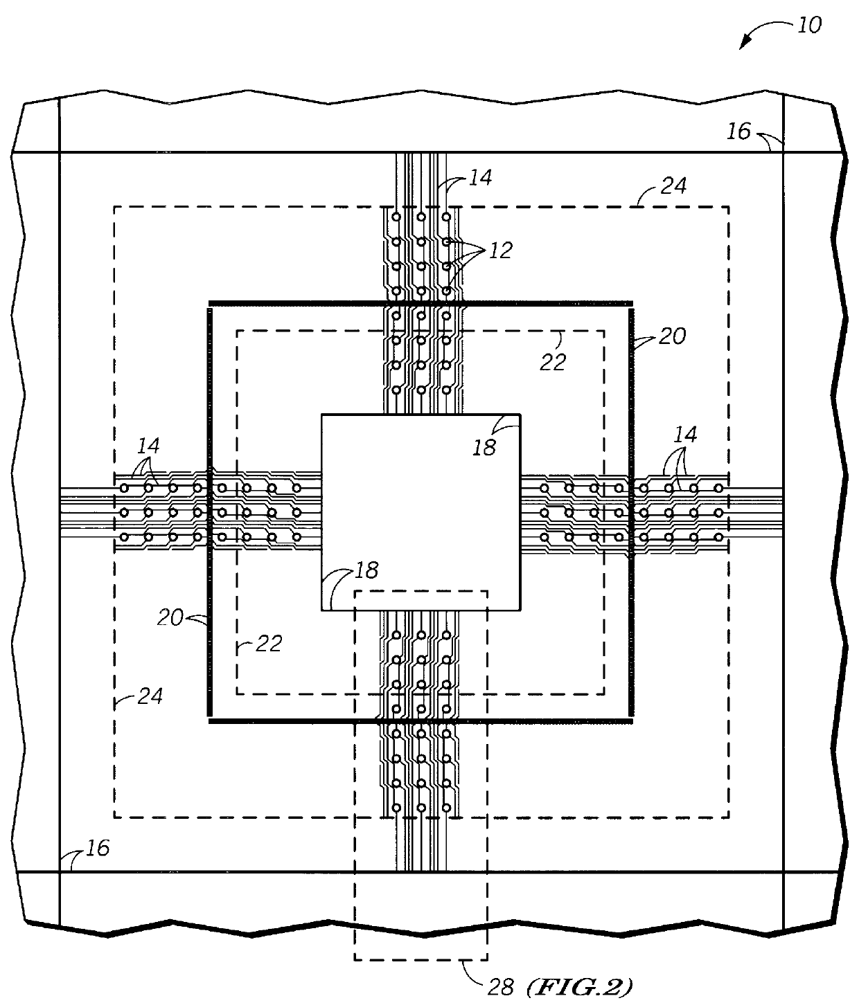 Method for plating using nested plating buses and semiconductor device having the same