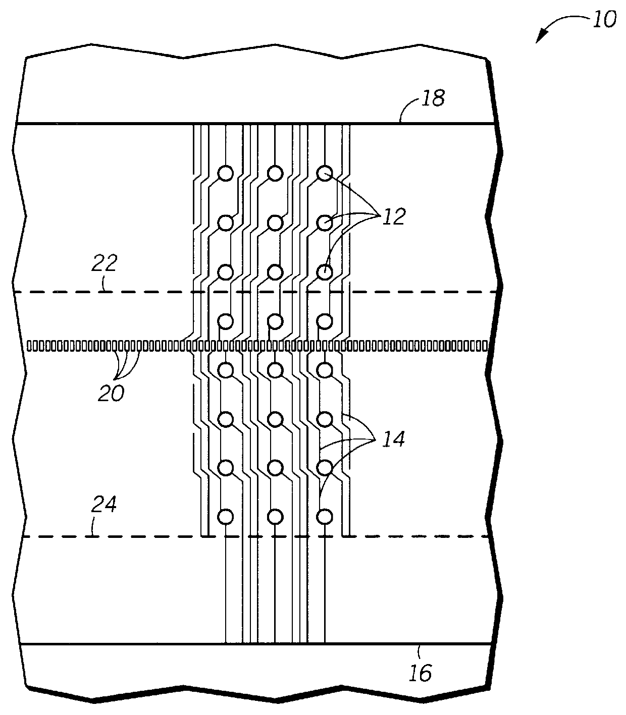 Method for plating using nested plating buses and semiconductor device having the same