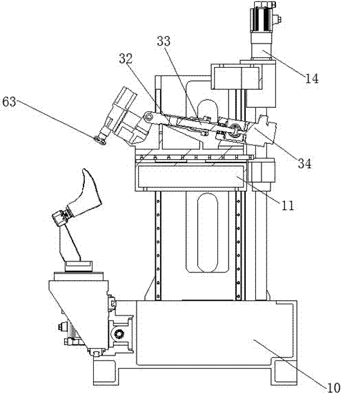 Numerical-control shoe-last carving machine capable of hydraulically clamping cylinder verge