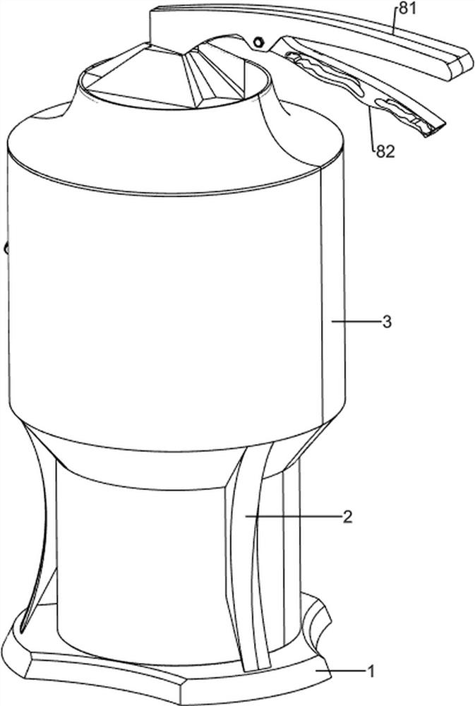 Emergency dry powder extinguisher