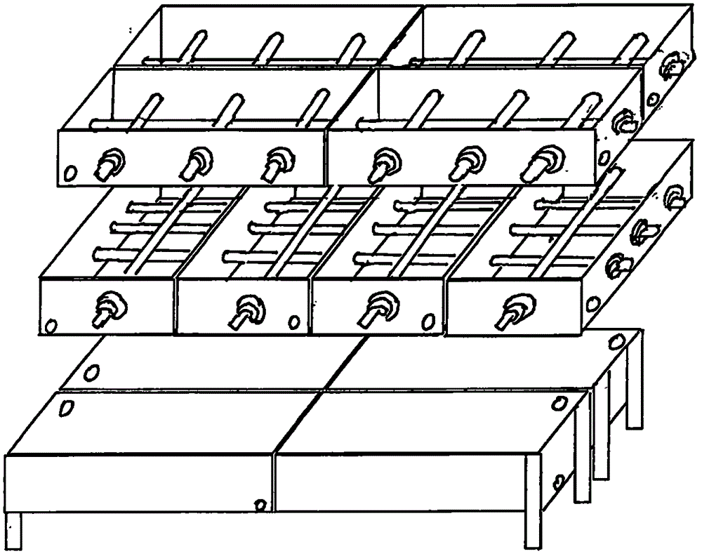 Counterweight combined water tanks for pressure test of foundation tubular piles and pressure test method