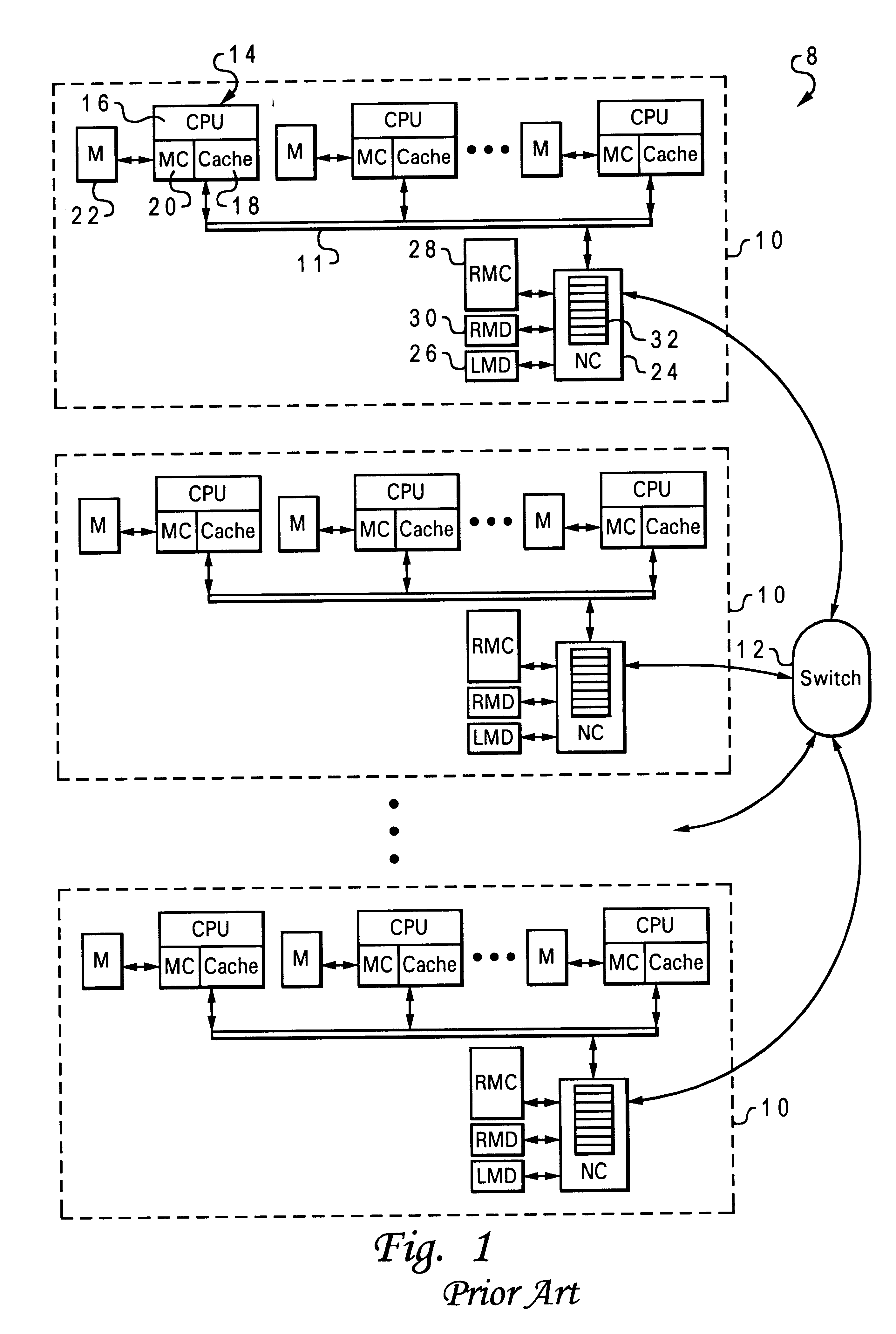 Two-stage request protocol for accessing remote memory data in a NUMA data processing system