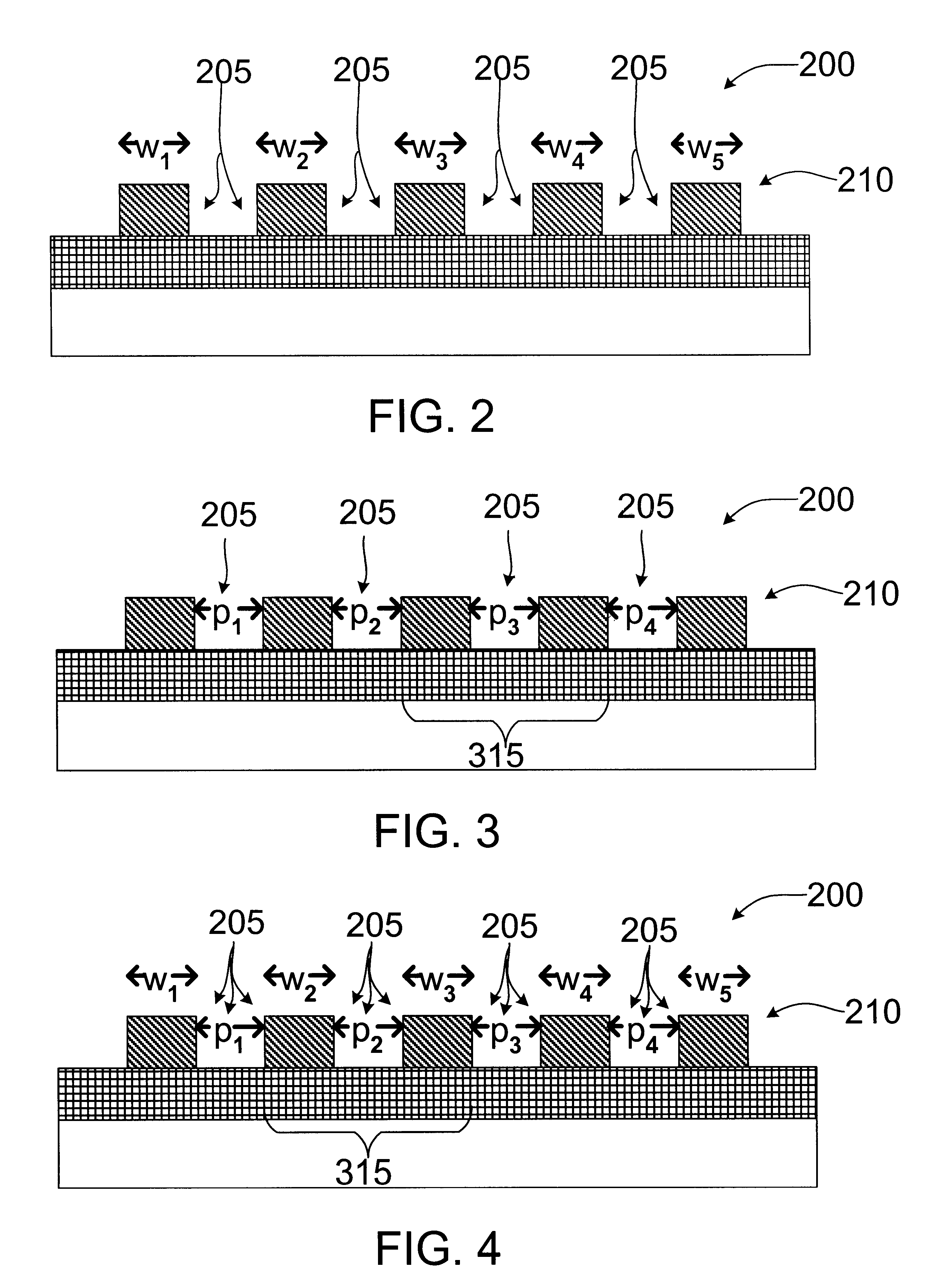 Process control with control signal derived from metrology of a repetitive critical dimension feature of a test structure on the work piece