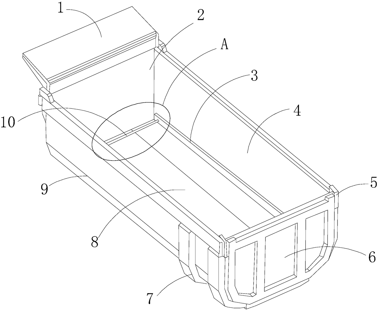 Device for de-bonding in rapid unloading of dumpers