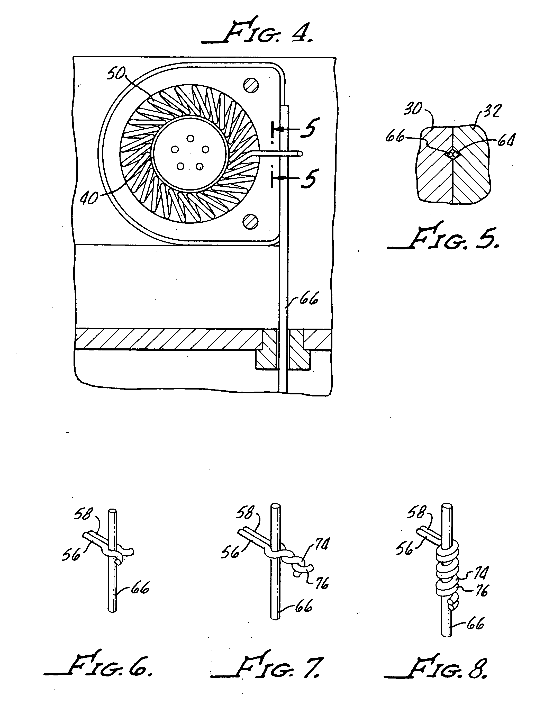 Pigtail spring contacts for implanted medical devices