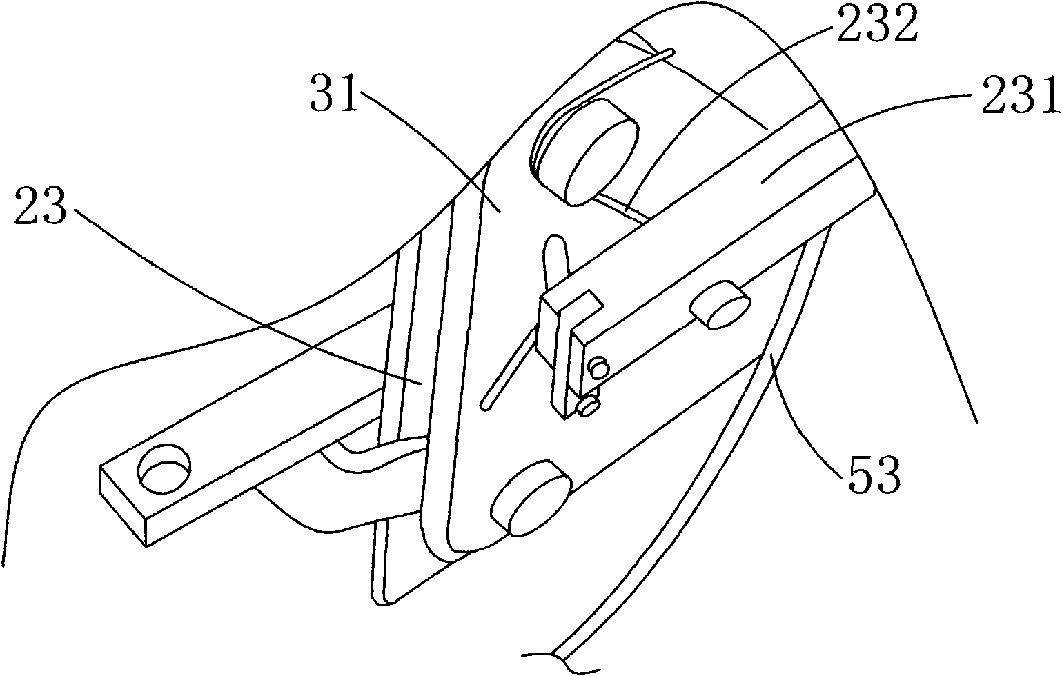 Carpet overedge machine head