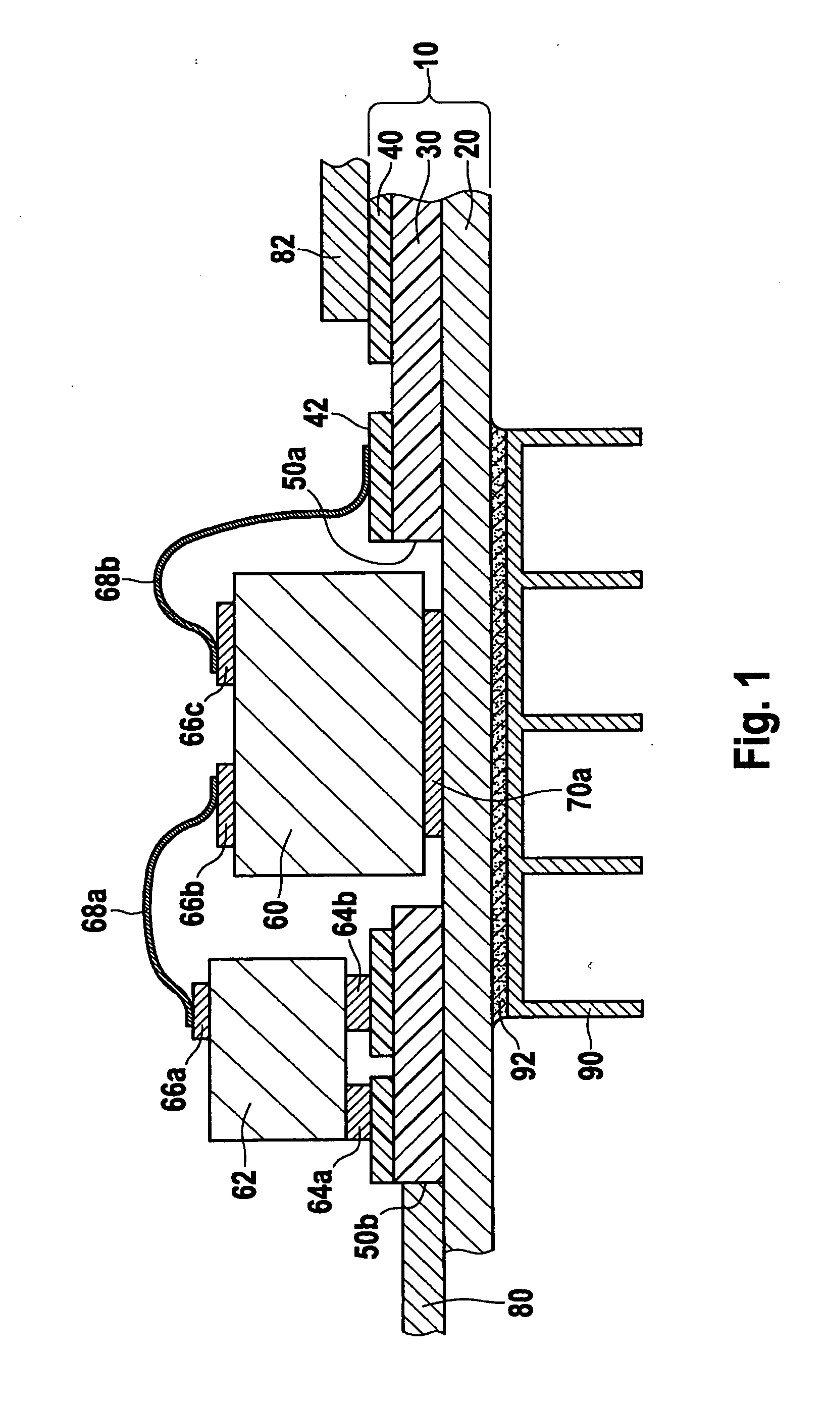 Substrate-mounted circuit module having components in a plurality of contacting planes