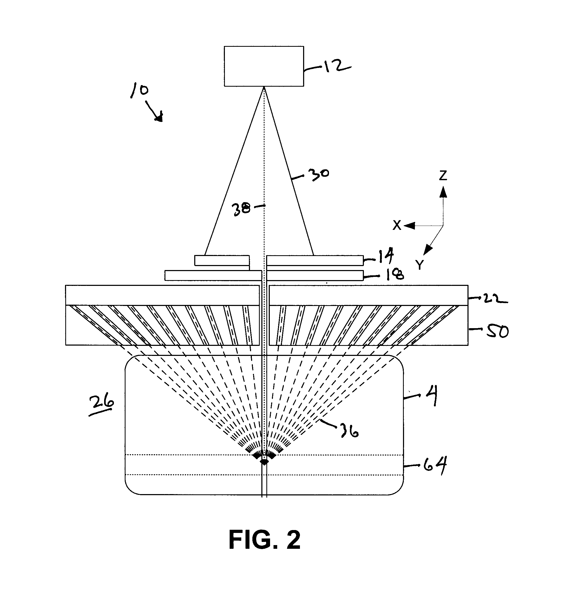 Low-dose x-ray backscatter system for three dimensional medical imaging using a conventional x-ray tube