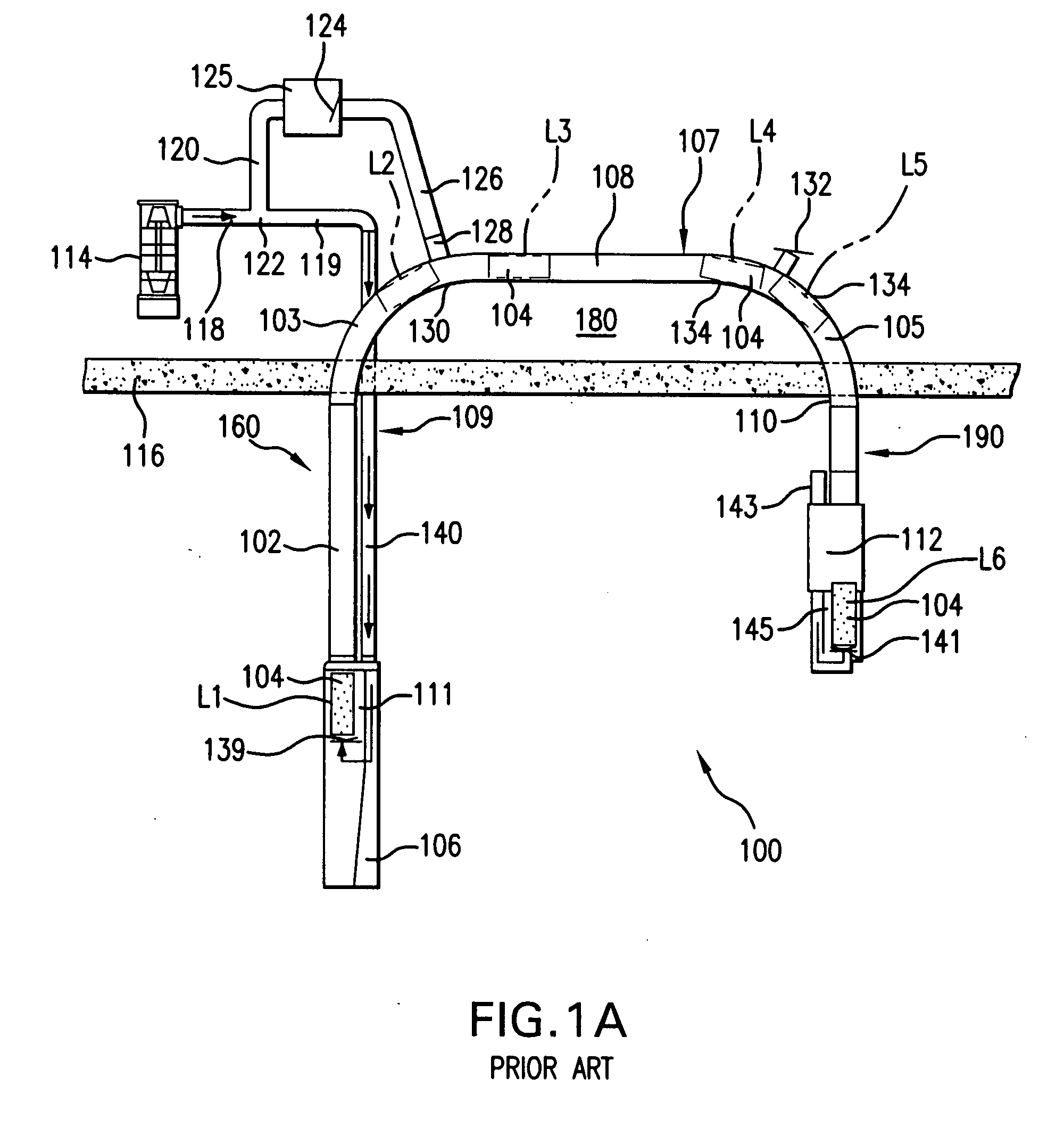 Carrier transportation system with brake valve device proximate to a carrier receiver