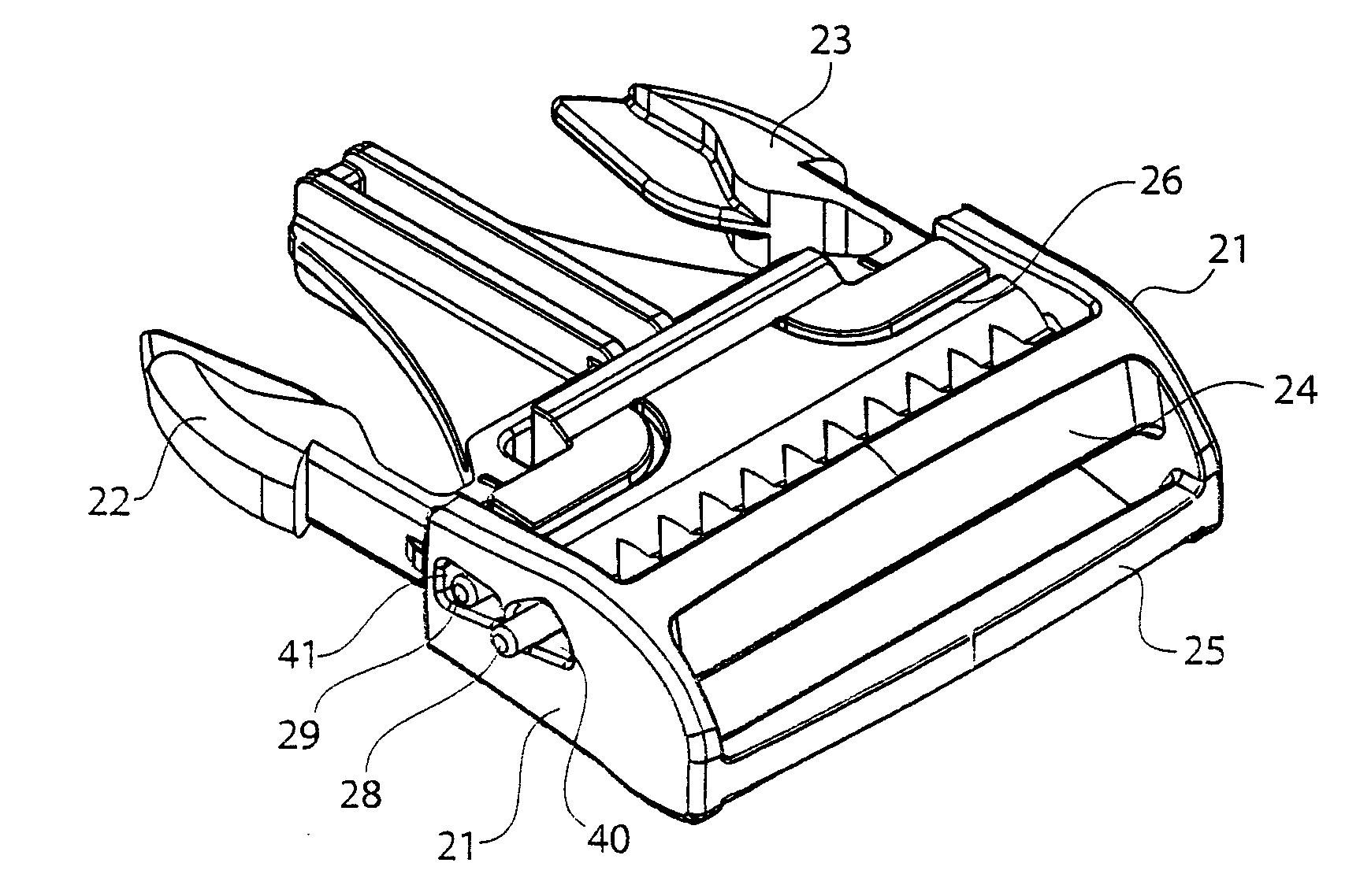 Buckle with strap securing bar