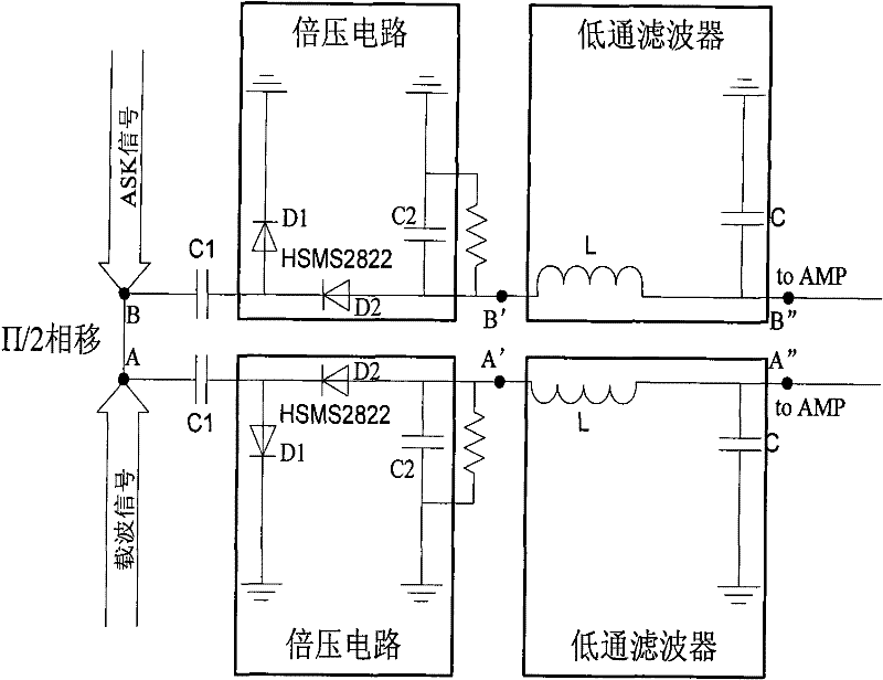 UHF reader demodulation circuit