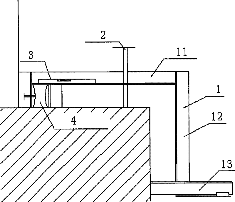 Mounting method of crane sliding contact line in workshop