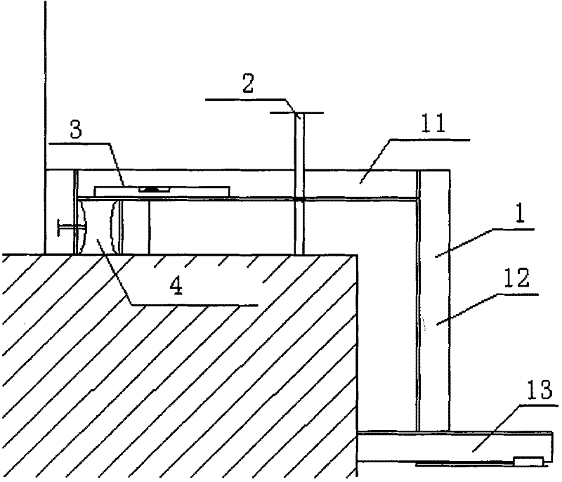 Mounting method of crane sliding contact line in workshop