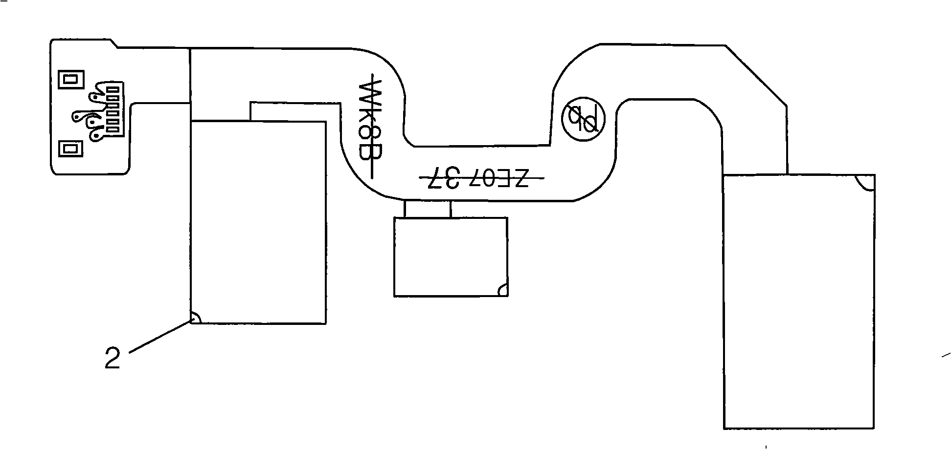 Shielding and earthing structure of flexible circuit board