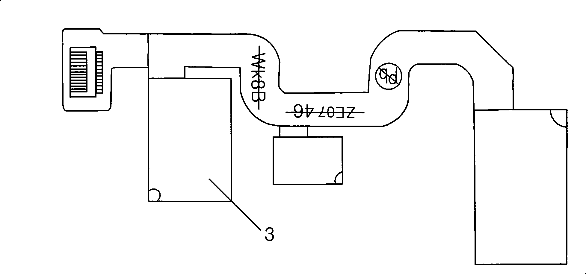 Shielding and earthing structure of flexible circuit board