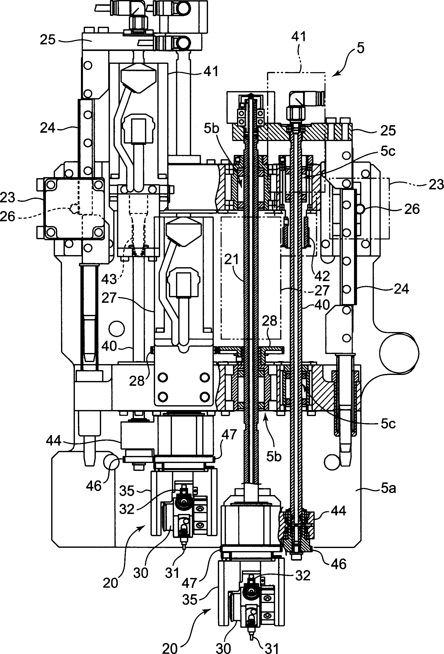 Facial mounting machine