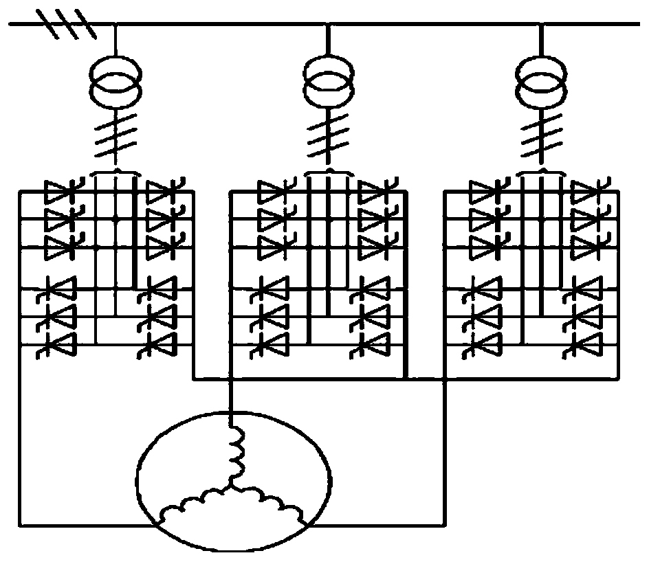 Back-to-back type non-electrolytic capacitor frequency conversion speed regulation system and method