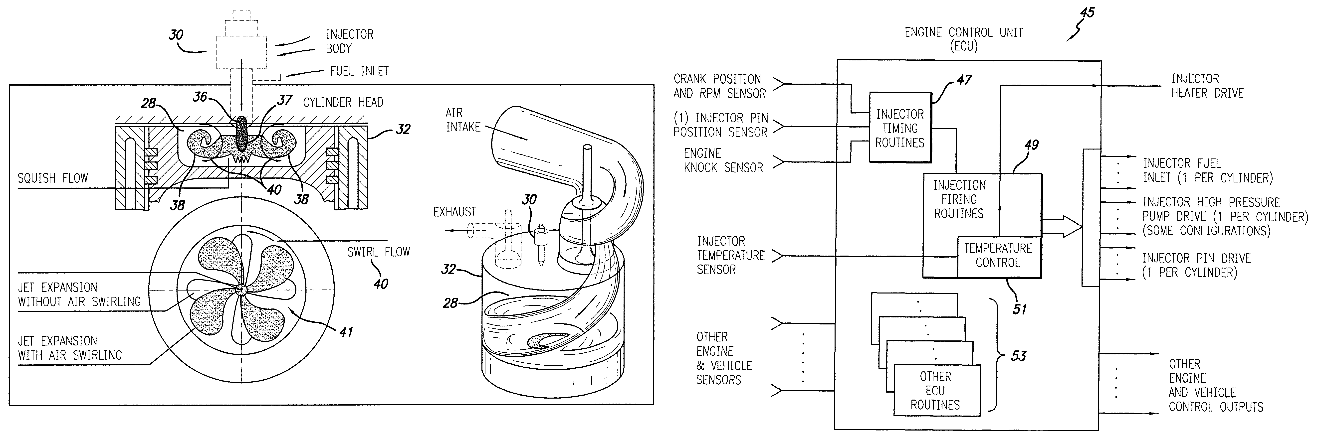 Fuel injector having algorithm controlled look-ahead timing for injector-ignition operation