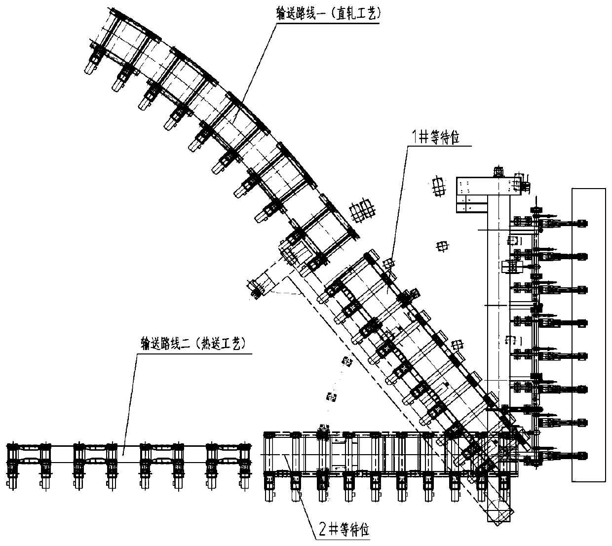 Steel billet conveying system