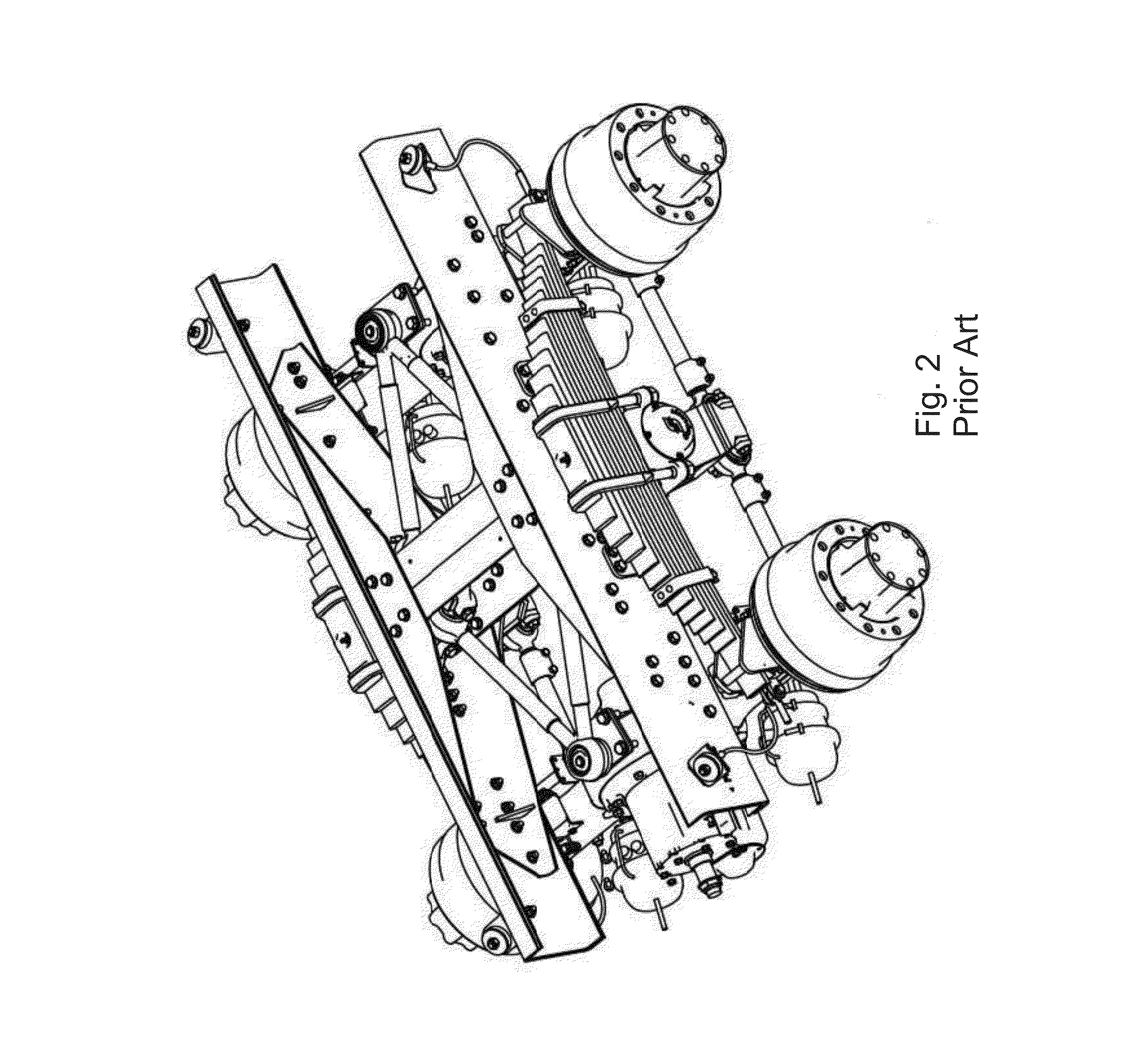 Rear bogie-type suspension