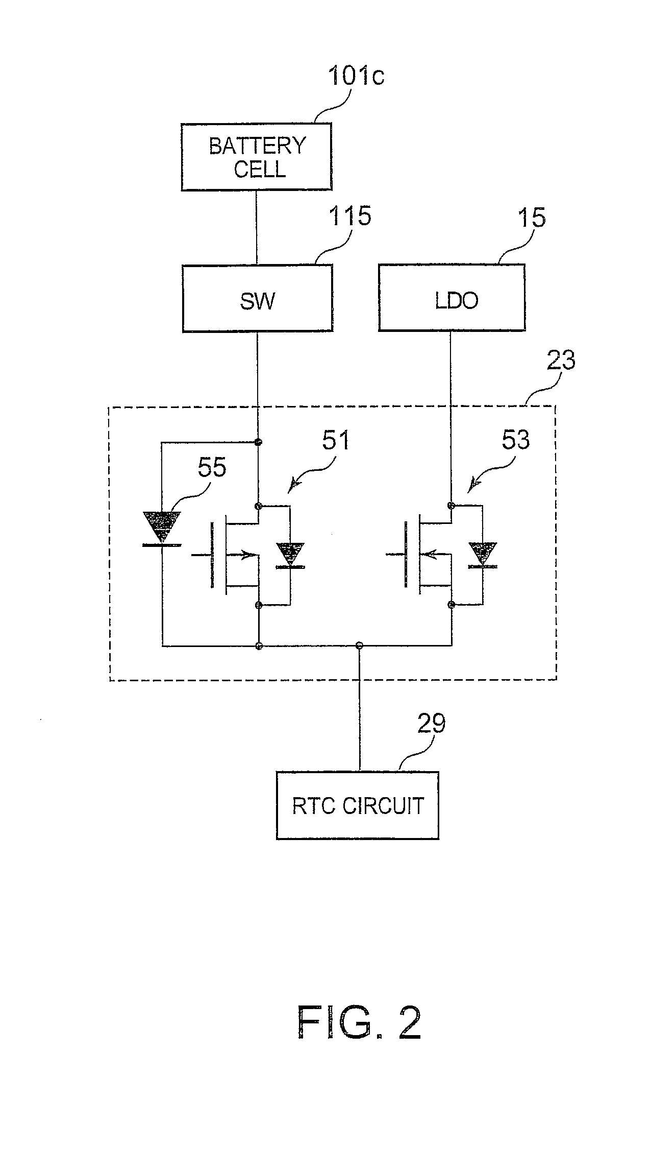 Electric Power System for Portable Electronic Device Having a Timekeeping Circuit