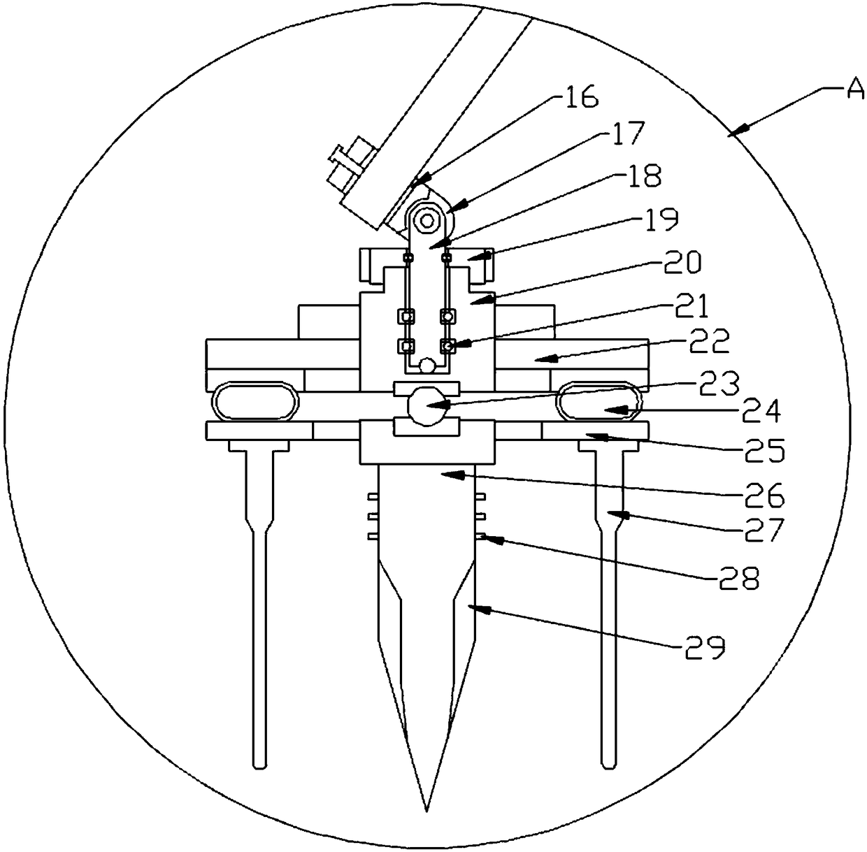 Accurate automatic filling pile centralizing equipment and application method thereof