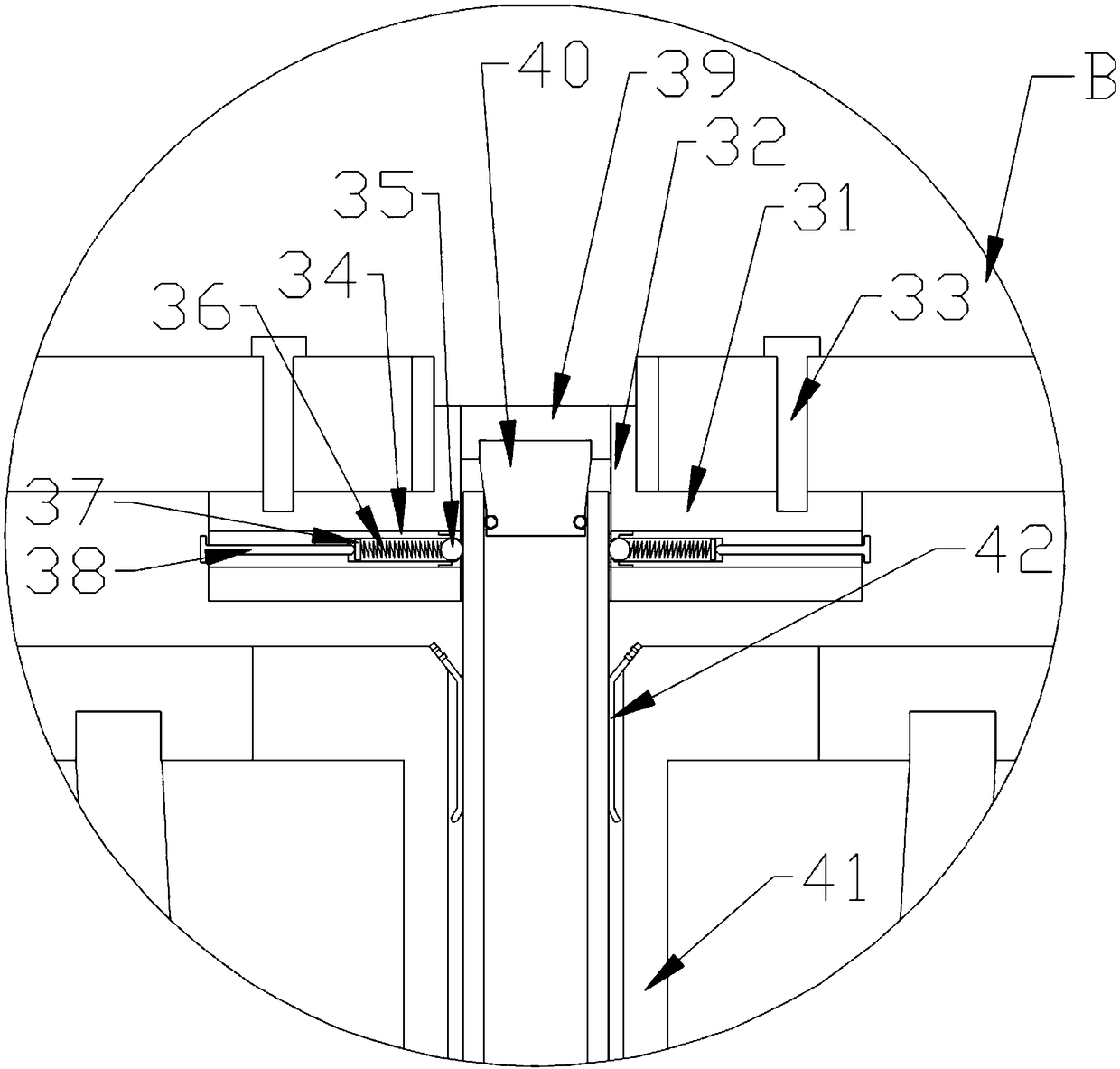 Accurate automatic filling pile centralizing equipment and application method thereof