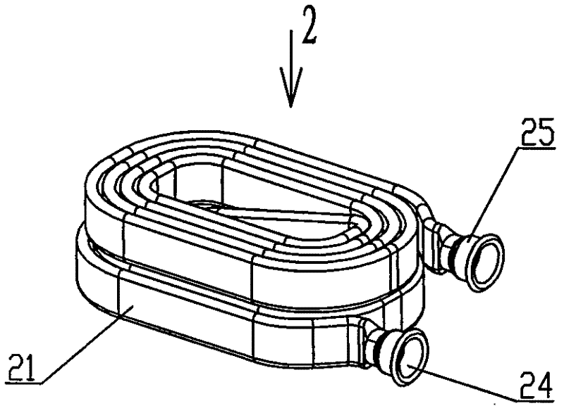 Secondary heat exchanger of condensing gas water heater