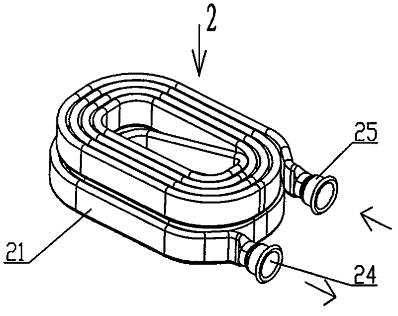 Secondary heat exchanger of condensing gas water heater