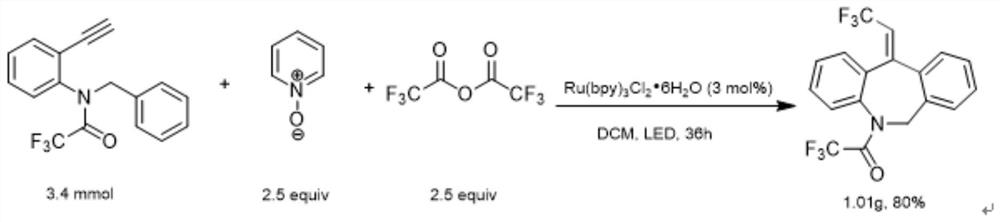 A kind of method for preparing aza seven-membered ring benzazepine compounds by visible light catalysis