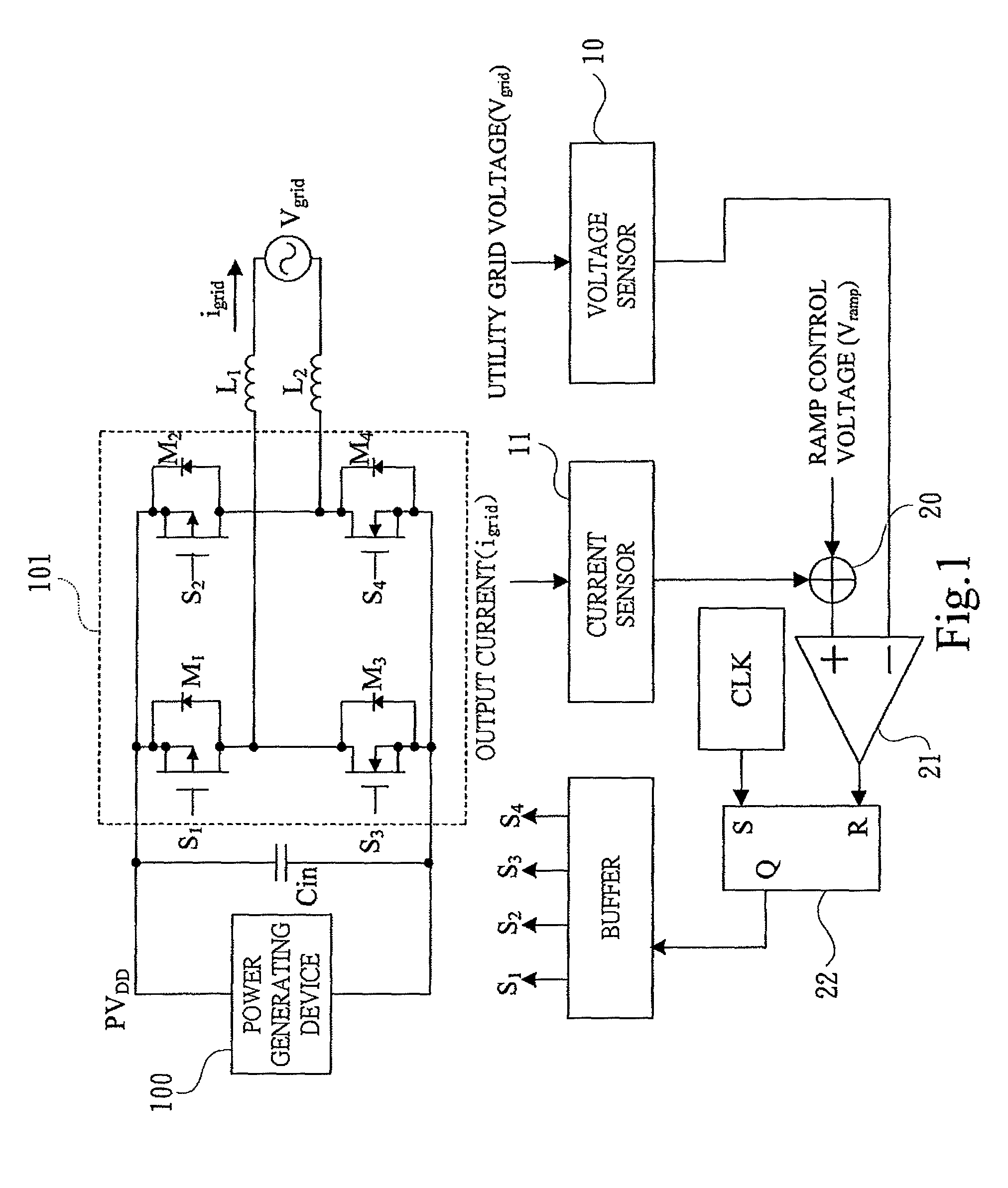 Analog controller for inverter