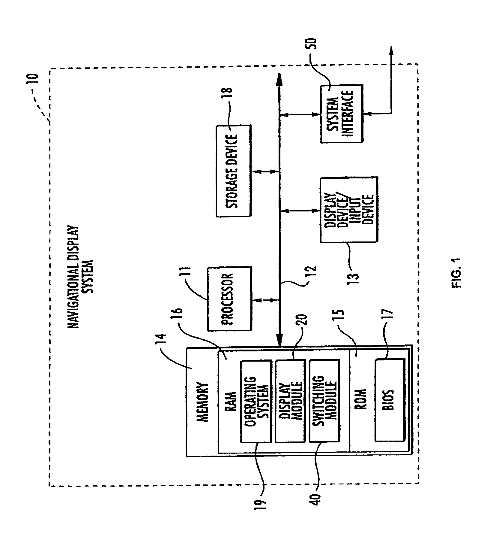 Navigational instrument, method and computer program product for displaying ground traffic information