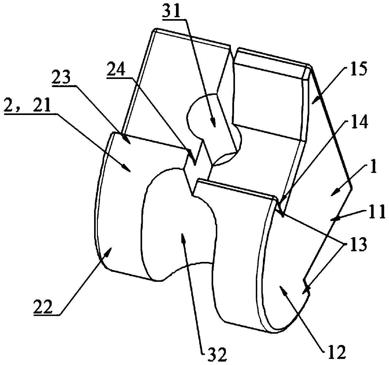 Closed zipper tooth and closed shielding zipper