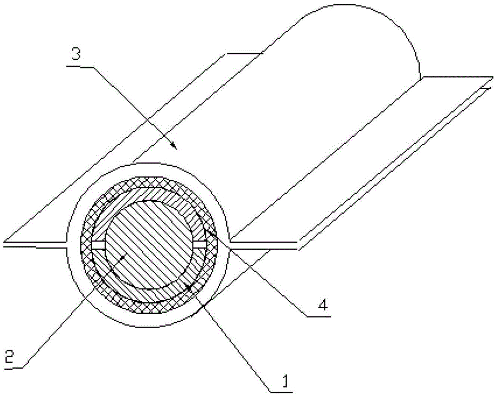 A method for forming a hollow composite material pipe body